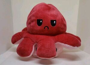 Reversible Octopus Plush (Multiple Colors Available) Sad Frown Angry Happy Smile